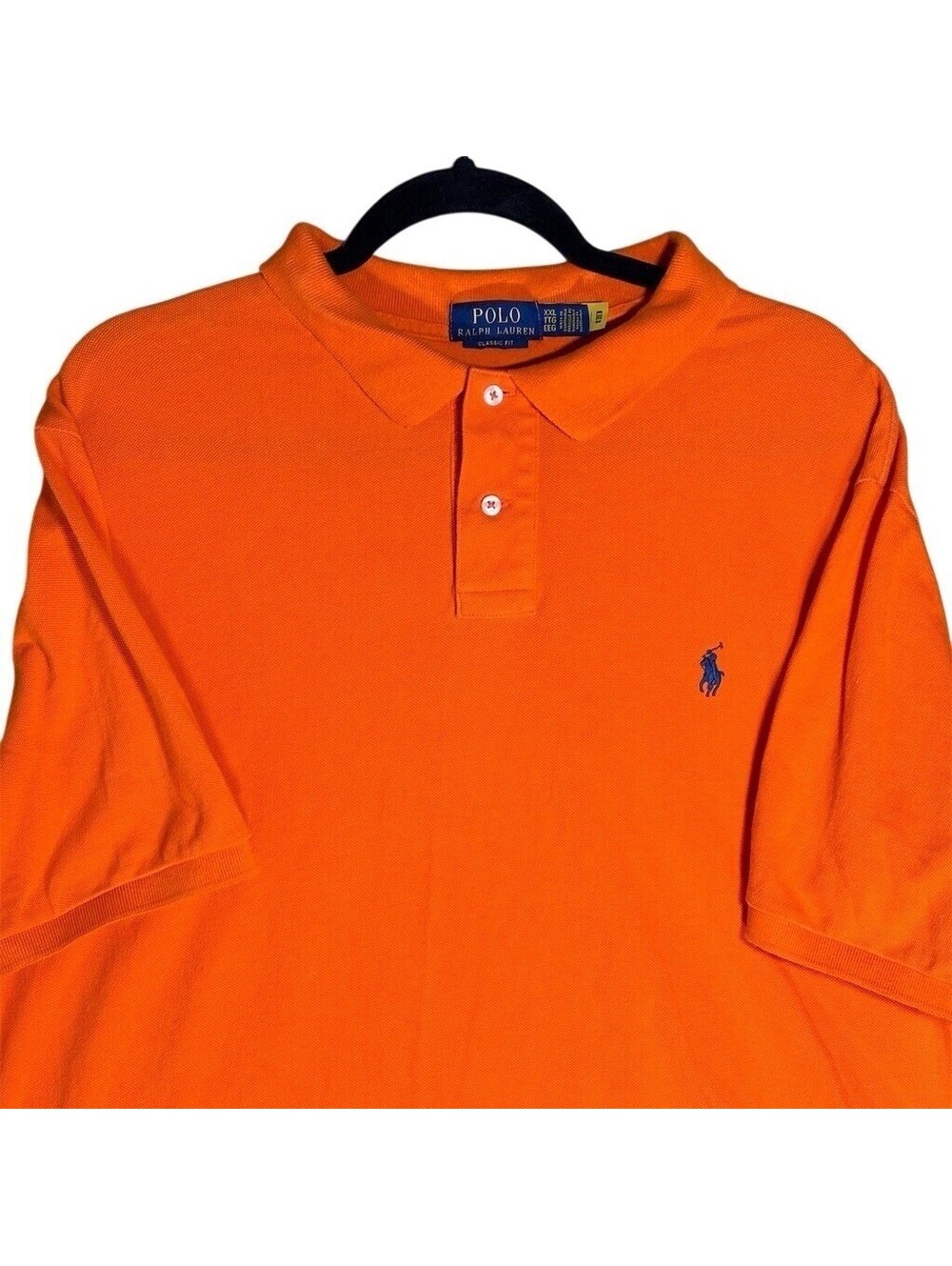 Polo Ralph Lauren Polo Shirt Mens 2XL Orange Classic Fit Short Sleeve Logo